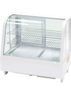 Cold counter with LED lighting, 100 liters, white, dimensions 682 x 450 x 675 mm (WxDxH)