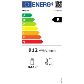 Cold counter with LED lighting, 100 liters, black, dimensions 682 x 450 x 675 mm (WxDxH)