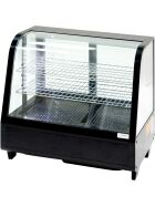 Cold counter with LED lighting, 100 liters, black, dimensions 682 x 450 x 675 mm (WxDxH)