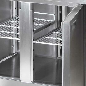 Stalgast, Edelstahl Tiefkühltisch mit 2 Türen, GN 1/1, 205 Liter