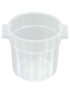 Storage container round, transparent, 1 liter
