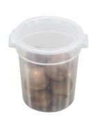 Storage container round, transparent, 4 liters