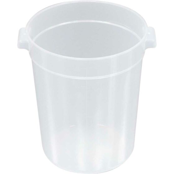 Storage container round, transparent, 7.5 liters