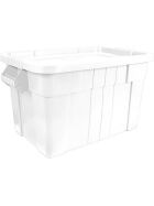 Storage container with lid, color white, 710 x 440 x 380 mm (WxDxH), suitable for 2 x GN 1/1 (150 mm)