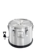 Thermal container made of stainless steel, 20 liters, with drain cock