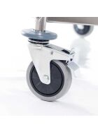 Serving trolley made of stainless steel, with three shelves, 860 x 540 x 920 mm (WxDxH)