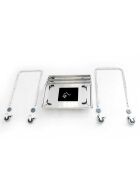 Serving trolley made of stainless steel, with three shelves, 860 x 540 x 920 mm (WxDxH)