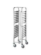 Tablettwagen aus Edelstahl, passend für 14 x GN 1/1, 380 x 550 x 1735 mm (BxTxH)