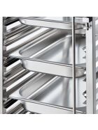 Tablettwagen aus Edelstahl, passend für 14 x GN 1/1, 380 x 550 x 1735 mm (BxTxH)