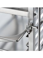 Tablettwagen aus Edelstahl, passend für 14 x GN 1/1, 380 x 550 x 1735 mm (BxTxH)