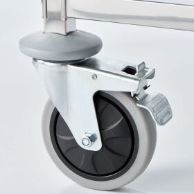 Tablettwagen aus Edelstahl, passend für 14 x GN 1/2,...