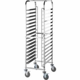Tray trolley made of stainless steel, suitable for 16 x...