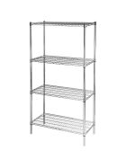 Storage rack made of chromed steel, dimensions 900x400x1800 mm (WxDxH)