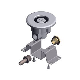 Flat keg cleaning adapter for keg closures