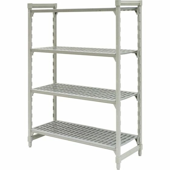 Freestanding storage rack made of polypropylene, 8 shelves, dimensions 2440 x 610 x 1800 mm (WxDxH)