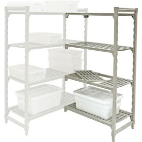 Corner storage rack made of polypropylene, 4 + 4 shelves,...