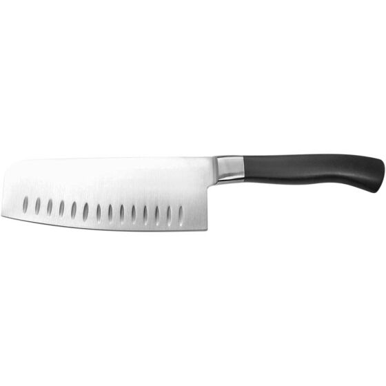 Stalgast cleaver with fluted edge ELITE, forged stainless steel blade 180 mm
