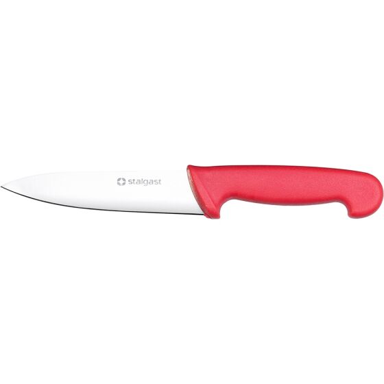 Stalgast kitchen knife, HACCP, red handle, stainless steel blade 16 cm