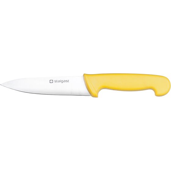 Stalgast kitchen knife, HACCP, yellow handle, stainless steel blade 16 cm