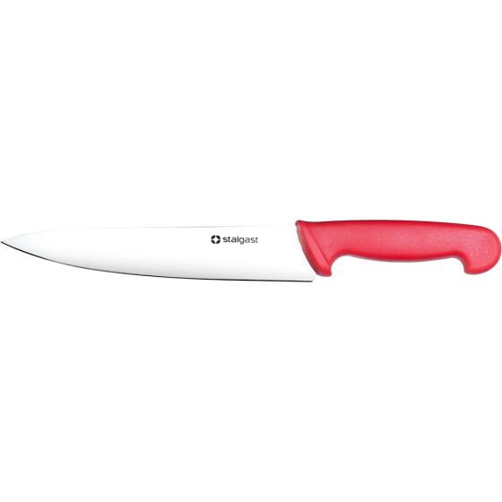 Stalgast kitchen knife, HACCP, red handle, stainless steel blade 22 cm