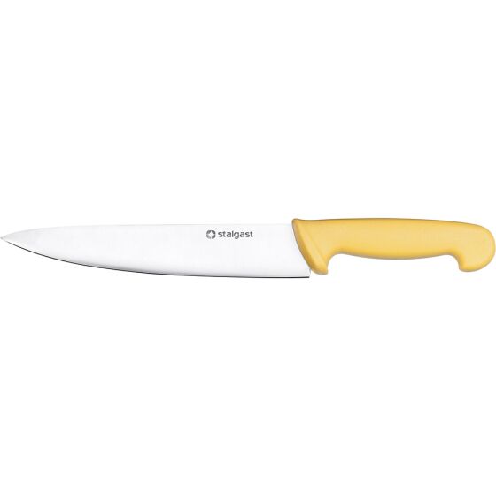 Stalgast kitchen knife, HACCP, yellow handle, stainless steel blade 22 cm