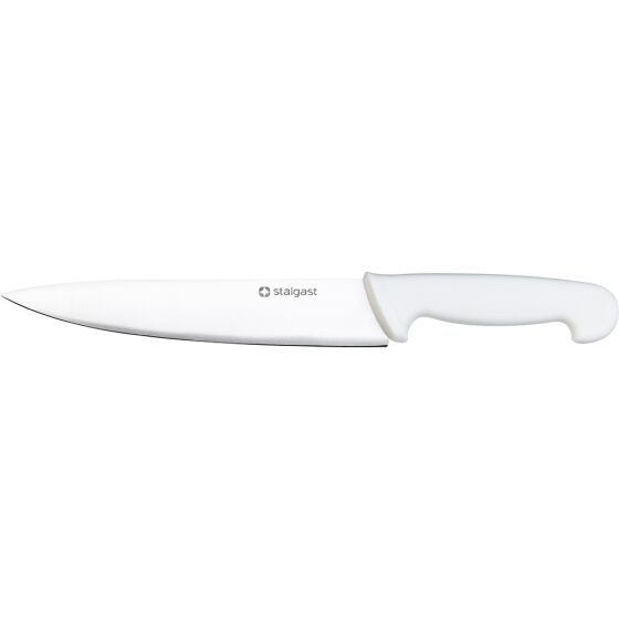 Stalgast kitchen knife, HACCP, white handle, stainless steel blade 22 cm