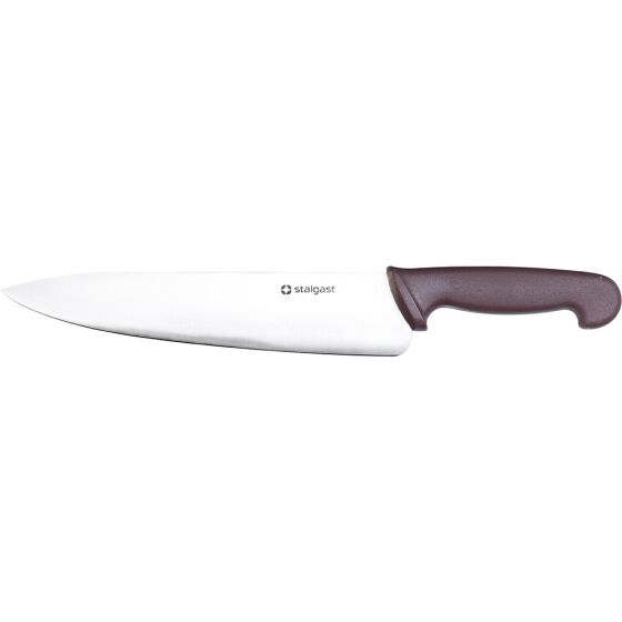 Stalgast chefs knife, HACCP, brown handle, stainless steel blade 25 cm