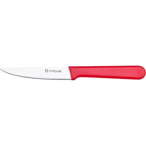 Stalgast paring knife, HACCP, red handle, stainless steel blade 9 cm