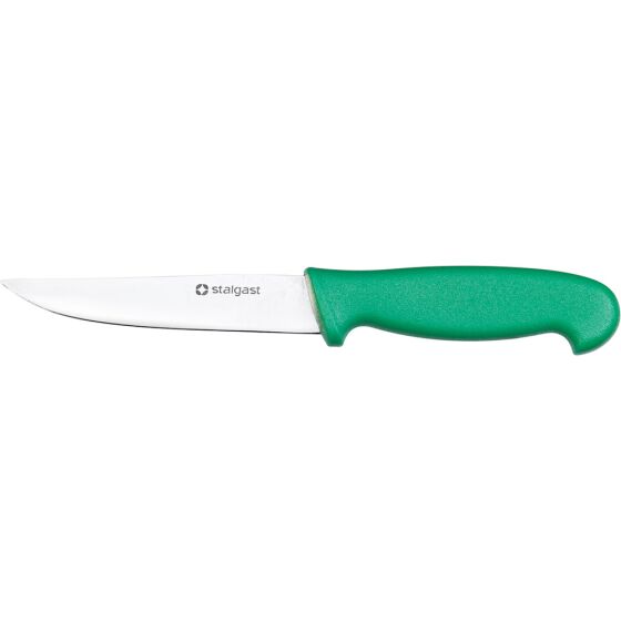 Stalgast paring knife, HACCP, green handle, stainless steel blade 10 cm