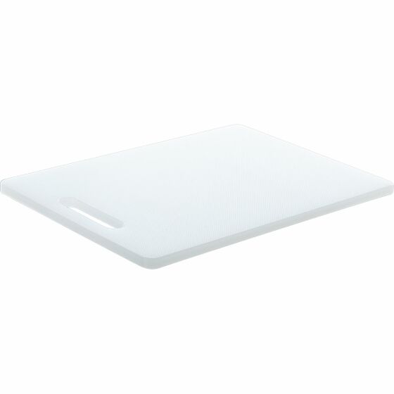Cutting board with finger hole, color white, 30 x 22 x 1 cm (WxDxH)