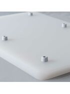 Cutting board with rubber feet, color white, 35 x 25 x 2 cm (WxDxH)
