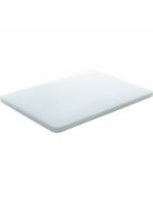 Cutting board with rubber feet, color white, 50 x 34 x 2 cm (WxDxH)