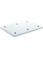 Cutting board with rubber feet, color white, 50 x 34 x 2 cm (WxDxH)