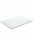Cutting board with rubber feet, color white, 60 x 39 x 2 cm (WxDxH)