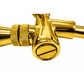 Kompensatorschankhahn GDW chrome oder gold in 35 oder 55mm Länge mit Schaumtaste