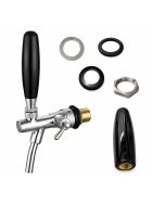 Kompensatorschankhahn GDW chrome oder gold in 35 oder 55 mm Länge mit Schaumtaste