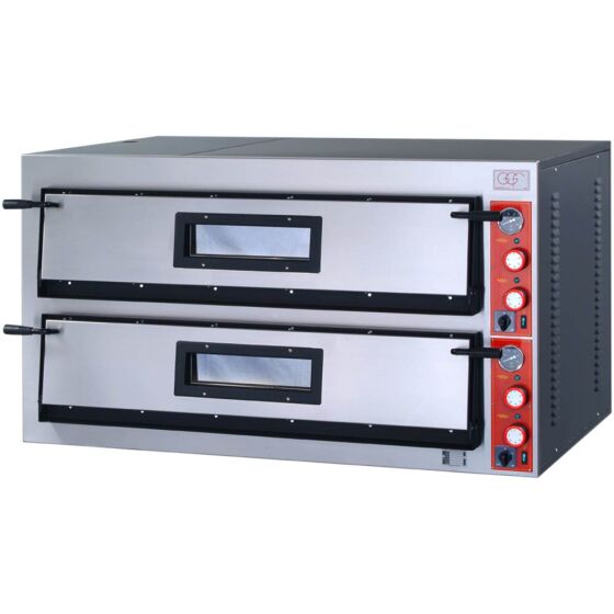 GGF Pizzaofen mit zwei Kammern für 18 Pizzen à 360 mm, 26,4 kW, 1370 x 1210 x 750 mm (BxTxH)