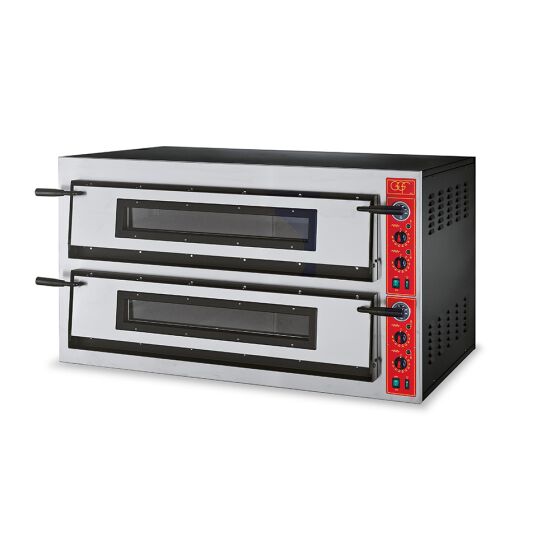 GGF Pizzaofen mit zwei Kammern für 12 Pizzen à 360 mm, 18 kW, 1370 x 850 x 750 mm (BxTxH)