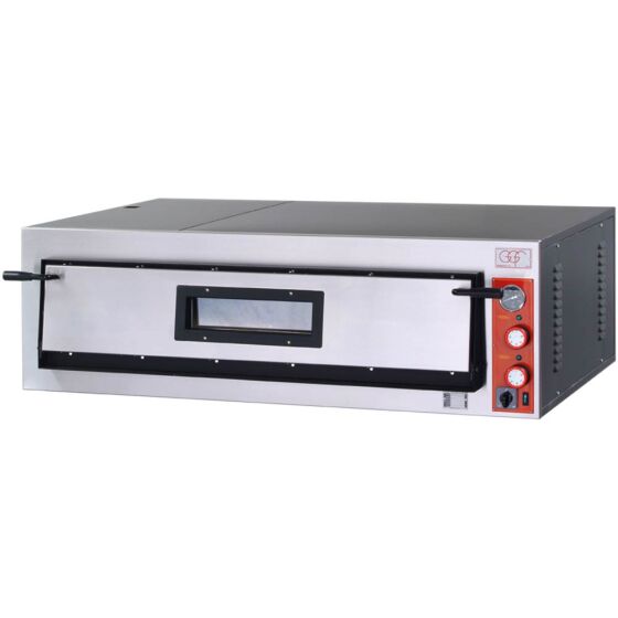 GGF Pizzaofen mit einer Kammer für 6 Pizzen à 360 mm, Vollschamott, 9 kW, 1370 x 850 x 420 mm (BxTxH)