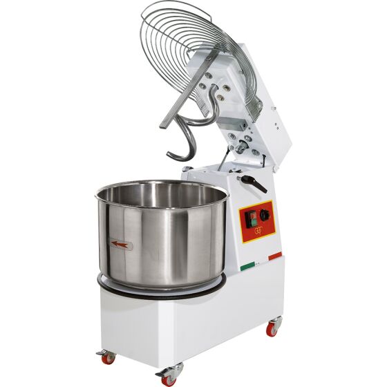 Spiral dough kneading machine, mixing bowl capacity 25 kg, 0.75 kW