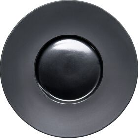 Serie Gourmet Kontrast Teller flach mit breiter Fahne Ø 260 mm, schwarz