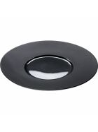 Gourmet series contrasting plate flat with wide rim Ø 300 mm, black