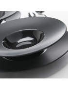 Gourmet series contrasting plate flat with wide rim Ø 300 mm, black