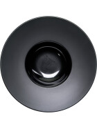 Serie Gourmet Kontrast Teller tief mit breiter Fahne Ø 230 mm, schwarz