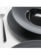 Gourmet series contrasting plate deep with wide rim Ø 300 mm, black
