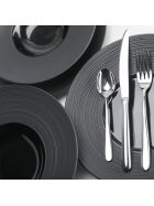 Serie Gourmet Kontrast Teller flach mit breiter, strukturierter Fahne Ø 300 mm, schwarz
