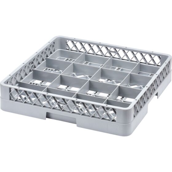 Sink basket for glasses and cups 16 compartments 500 x 500 mm