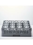 Sink basket for glasses and cups 16 compartments 500 x 500 mm