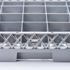 Sink for glasses and cups 25 compartments 500 x 500 mm