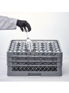 Spülkorb für Gläser und Tassen, 36 Fächer, 500 x 500 mm